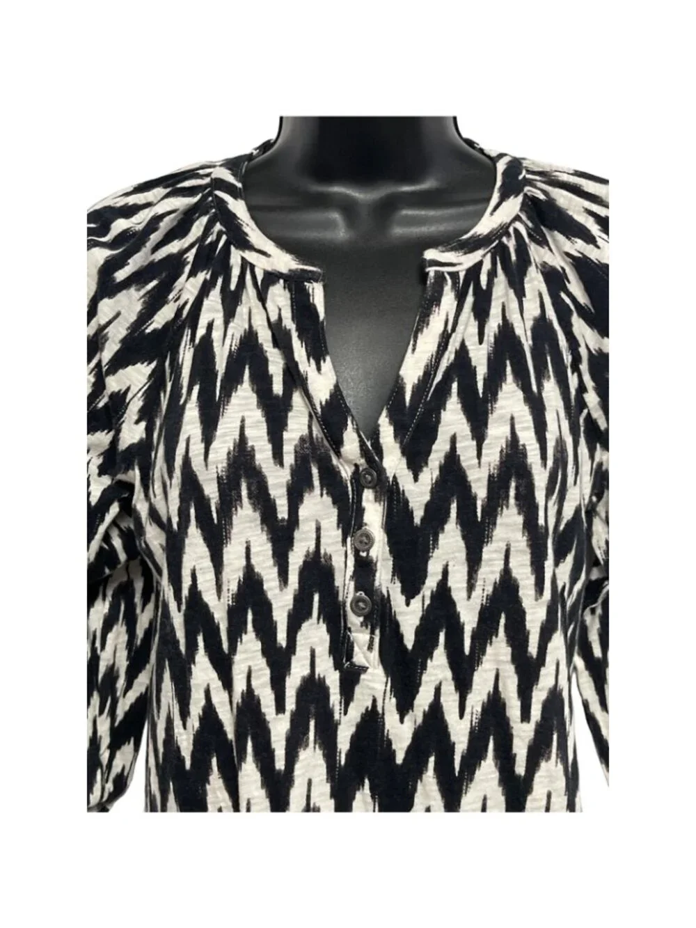 Lucky Brand Boho Popover Top Blouse V Neck Size Small - Picture 2 of 6